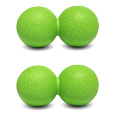 런웨이브 TPE 땅콩 마사지볼, 그린, 2개