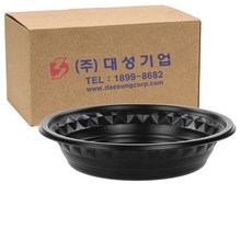 쿡앤락 성형 중식용기 소 검정, 400개, 1개