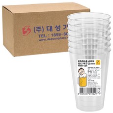 쿡앤락 파티 맥주컵 투명, 210개입, 1개, 400ml
