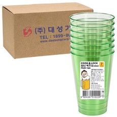 쿡앤락 파티 맥주컵 연그린, 210개입, 1개, 400ml
