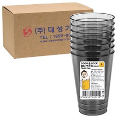 쿡앤락 파티 맥주컵 그레이, 400ml, 1개