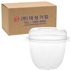 쿡앤락 빙수샐러드용기 소 530ml 투명, 1개