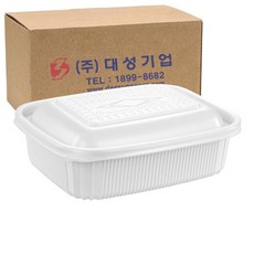 쿡앤락 성형 사각찜용기 중 2.5L 백색 세트, 100개입, 1개