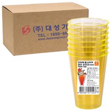쿡앤락 파티 음료컵 연노랑, 210개입, 1개, 300ml