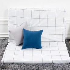 팜파스 메모리폼 3단 접이식 매트 슈퍼 싱글, 화이트체크, 50mm