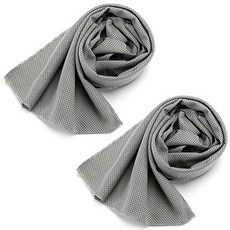 XISIS 乾式涼感毛巾, 灰色, 2個