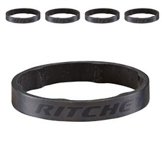 RITCHEY UD 碳纖維自行車頭碗墊圈 5mm, 黑色, 5個