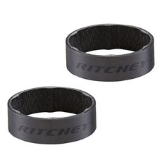 碳纖維自行車墊圈 10mm, 黑色的, 2件