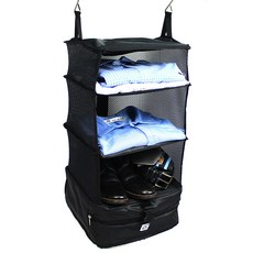 그랜드퓨전 Stow'N'Go 여행용 옷장 걸이 Small, Black, 1개