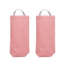 아리코 25kitchen 옥스포드 비닐봉투보관 백, 붉은 격자, 2개입