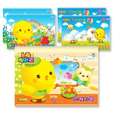 동아노랑병아리 고품질 스케치북 랜덤 발송, 247 x 346 mm, 17매, 5개