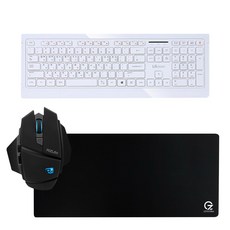 라이센스LG 프리미엄 멀티 USB 키보드 + 리줌 G-FACTOR 게이밍 마우스 + ZIO 마우스패드, K-1200(키보드), Z5(마우스), MP900(패드), 화이트(키보드)