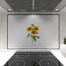 Wellroom 廚房畫板 L 855 x 600 毫米向日葵, 灰色, 1個