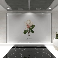 웰룸 주방아트보드 L 855 x 600 mm 목련, 그린, 1개