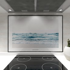 웰룸 오션1 주방아트보드 895 x 600 mm, 블루, 1개