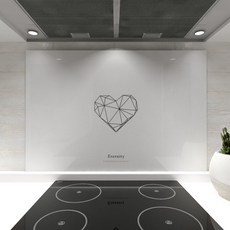 웰룸 주방아트보드 L 855 x 600 mm 이터너티, 화이트, 1개