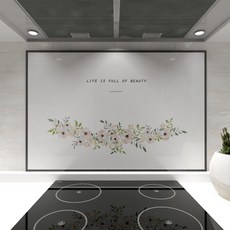 웰룸 주방아트보드 L 855 x 600 mm 그레이스, 오프화이트(호라이즌), 1개