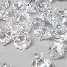 壓克力冰塊模型 室內裝飾品 80入, 白色