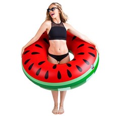 BIGMOUTH 造型充氣游泳圈 西瓜款, 混色, 1個