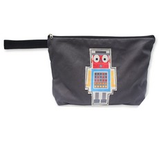 CUTE ECO 北歐風防水多格餐盤袋, 灰色 驚嚇機器人款