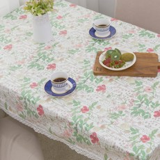 Casa L Oscar 防水餐桌布, 紅色, 2人(115 x 115 cm)