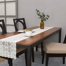 Casa L Alua 桌旗, 奶油色, 6人(220 x 28 cm)