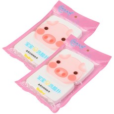 方形洗臉卸妝海綿 2入, 單色, 2件