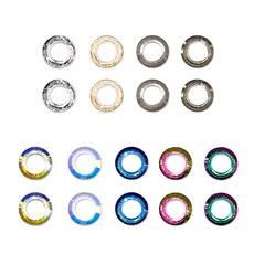 Nail Trend 螺帽切割水晶鑽飾9件組, 混合顏色, 1個