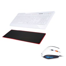 라이센스LG USB 키보드 K-1200 + ZIO 버티컬 마우스 ERGO900 + 게이밍 마우스 장패드 MP760, 키보드(K-1200), 마우스(ERGO900), 패드(MP760), 화이트