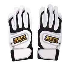 ZETT 뱃팅장갑 BGK 570, 흰 + 검, 1개
