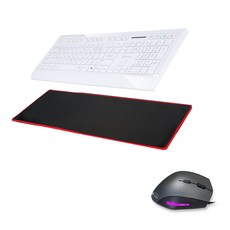 라이센스LG USB 키보드 K-1200 + ZIO 버티컬 마우스 ERGO900 + 게이밍 마우스 장패드 MP760, 키보드(K-1200), 마우스(ERGO900), 패드(MP760), 키보드(화이트), 마우스(블랙)