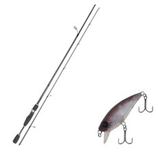 Youngkwu產業Blue Force Starzen擬餌竿 S63L+Damiki Mu 45 SP硬餌 217H BLACK GHOST+收納包, 1套