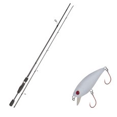 永奎產業 Blue Force Stagen 路亞竿 S63L + Damiki Mu 45 SS 硬餌 007 CREAM WHITE + 收納盒, 1套