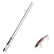 Youngkwu產業Blue Force Starzen擬餌竿 S63L+Damiki X Serpent 75硬餌 338H MYSTIC PINK LINE+收納包, 1套