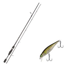 Young Kyu產業Blue Force Starzen擬餌竿 S63L+Damiki Joker 65硬餌 304H SP AYU+收納包, 1套