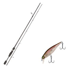 Youngkwu產業Blue Force Starzen擬餌竿 S63L+Damiki Joker 65硬餌 320H 玫瑰粉+收納包, 1套