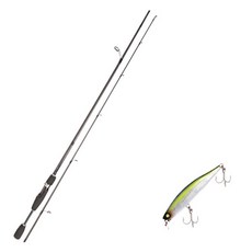 Youngkwu產業Blue Force Starzen擬餌竿 S63L+Damiki X Serpent 75硬餌 311H NATURAL LIST+收納包, 1套