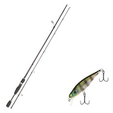 Youngkwu產業Blue Force Starzen擬餌竿 S63L+Damiki Joker 65硬餌 348T MYSTERIOUS GILL+收納包, 1套