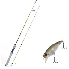 Won Da Ye Green Spinning路亞釣竿 602UL+Damiki Mu 45 SP硬餌 213H PHANTOM+盒子, 1套
