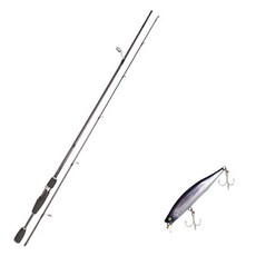 Youngkwu產業Blue Force Starzen擬餌竿 S63L+Damiki X Serpent 75硬餌 319H CYBER PURPLE+收納包, 1套