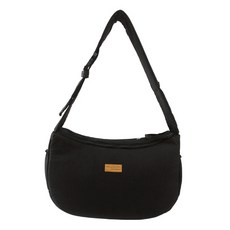 AMYLOVESPET 半月形舒適寵物斜背包, 黑色, 1個