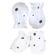 Organic Boom 黑色哈巴狗圖案四季手套+腳套