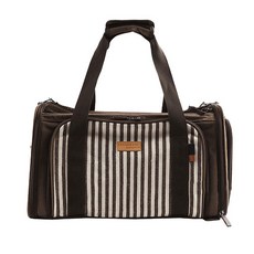 에이미러브즈펫 창 캐리어, 스트라이프 브라운, 1개