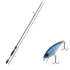 Youngkwu產業Blue Force Starzen擬餌竿 S63L+Damiki Mu 45 SP硬餌 226H GHOST+收納包, 1套