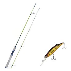 Won Da Ye Green Spinning路亞釣竿 602UL+Damiki SOKILL 70硬餌 316H RED GILL+盒子, 1套