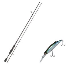 Youngkwu產業擬餌竿 Blue Force Starzen S63L+Damiki硬餌So Kill 70 330H REAL BAIT, 1套