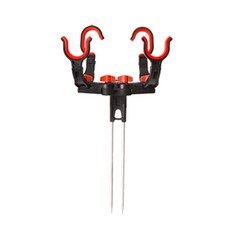 APIS 2段式多功能釣魚竿支架 雙型 AP-1615, 紅+黑