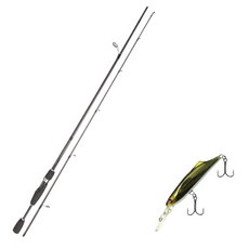 Youngkwu產業Blue Force Starzen擬餌竿 S63L+Damiki SOKILL 55硬餌 318 CYBER GREEN+收納包, 1套