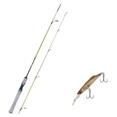 Won Da Ye Green Spinning路亞竿 602UL+Damiki SOKILL 55硬餌 313H PURE PINK HOLO+盒子, 1套