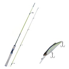 Won Da Ye Green Spinning路亞釣竿 562L+Damiki SOKILL 70硬餌 311H NATURAL LIST+盒子, 1套